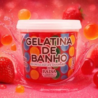 Gelatina De Banho Vermelha Morango - Rhana